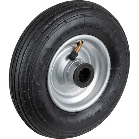 Roue gonflable diamètre 200 x 50 mm alésage 20 mm corps tôle roulement à rouleaux (1/3)