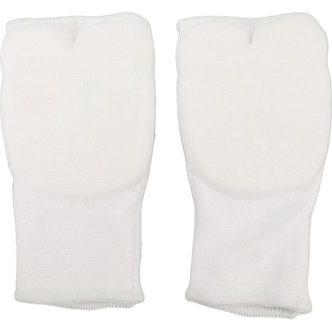 Bandes de boxe respirantes, élastiques et rembourrées pour la boxe, le kickboxing, le karaté et les arts martiaux (blanc). (1/5)