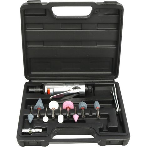 Kit de meuleuse pneumatique avec compresseur d'air, ponceuse rotative, outil de polissage et gravure (1/5)