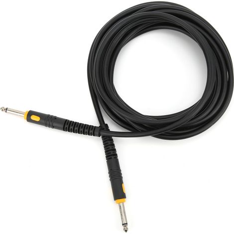 Câble de guitare noir moulé par injection, accessoires pour guitare électrique, basse, piano numérique, 6 mètres. (1/5)