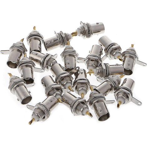 20 connecteurs BNC femelles pour montage sur panneau et châssis, accessoires pour moniteur