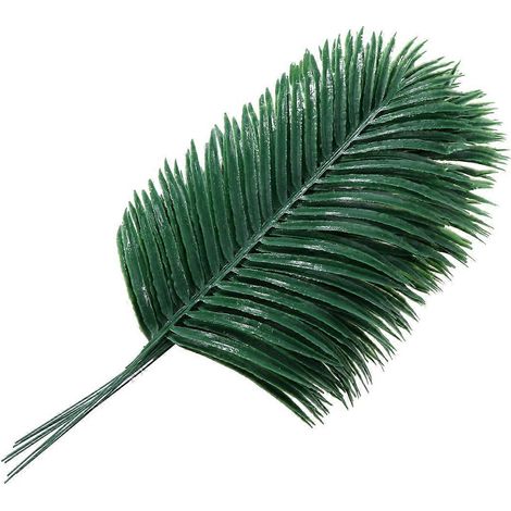 Lot de 10 fausses plantes de cycas (sago) à feuilles artificielles, pour la décoration de la maison ou du bureau. (1/5)