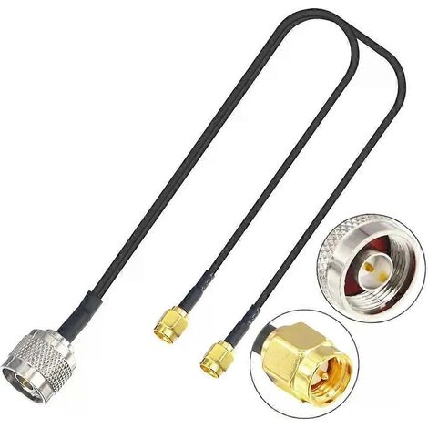 Câble répartiteur de type N, câble adaptateur N mâle vers double SMA mâle, câble adaptateur de type N, type V 50 ohms, 30 cm - JXLGV (1/5)