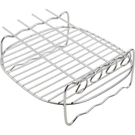 Grille de friteuse à air double couche en acier inoxydable 7 pouces (1/5)