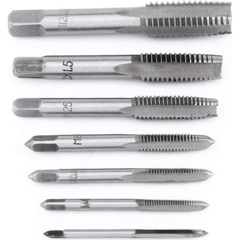 7Pcs Roulement En Acier Métrique Vis Filetage Taraud Roulement En Acier M3-M12 Outil De Filetage (1/5)