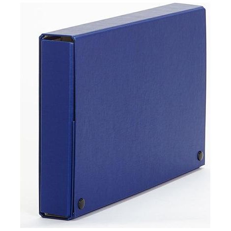 Carpeta proyectos pardo folio lomo 30 mm carton forrado azul con broche
