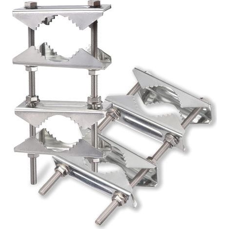 Support mât pour antenne extérieure avec collier antirouille, fixation pour tube de diamètre 25-50 mm (1/5)