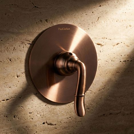 Robinet encastré monocommande PaulGurkes Nostalgie en bronze rouge cuivré (1/5)