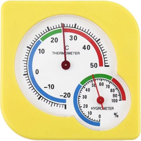 2-teiliges Thermometer-Hygrometer, Mini-Großbildschirm, präzises Dual-Design für Kühlschrank und Innentemperatur-Feuchtigkeitsmonitor, tragbare Desktop-Wandmontage