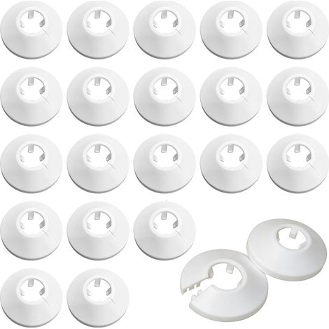 20pcs Cache Tuyau Radiateur pour Tuyaux Chauffage 16 mm en Plastique (1/5)