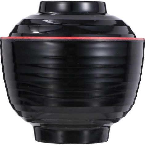 Lot de 2 petits bols japonais avec couvercle, bols à miso, bols à soupe et bols à fondue.-9.7X9.7X9.5CM (1/3)