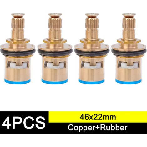 Inserts de robinet de remplacement 1/4" en acier inoxydable, valves de robinet à angle unique pour usage domestique, accessoires pour robinets de cuisine et de salle de bain