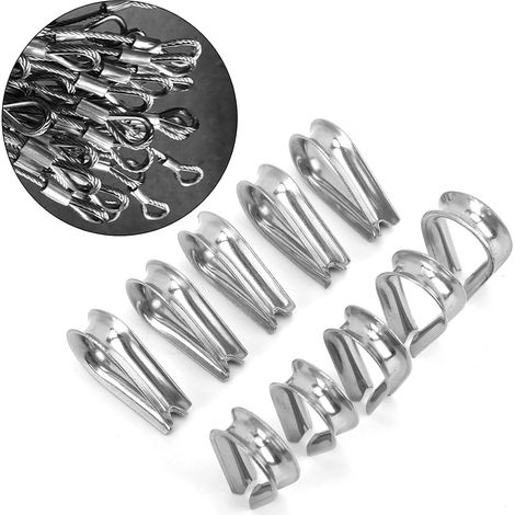 Lot de 10 serre-câbles marins, accessoires de quai robustes et antirouille (1/5)