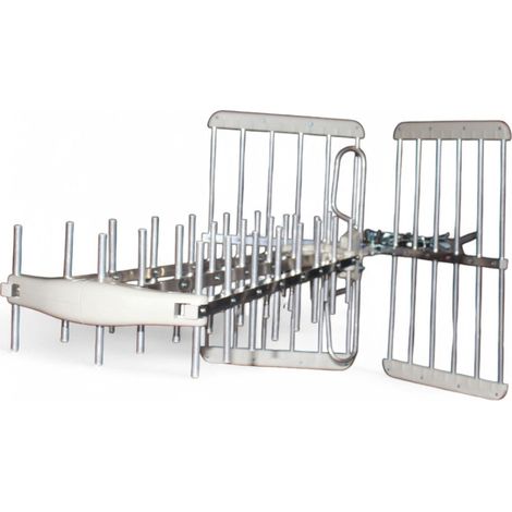 Antenna digitale terrestre esterno 38 elementi banda uhf 5g lte alluminio plastica bianca dvb-t2 hevc main 10 hd uhd