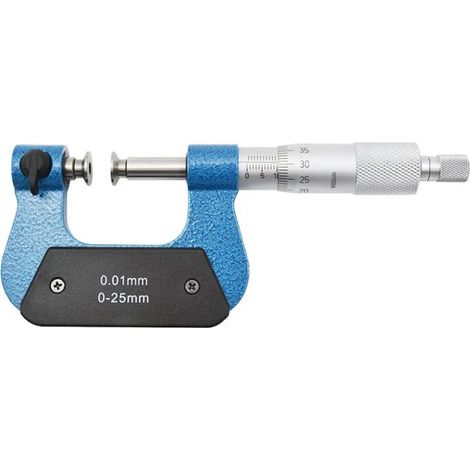 Micromètre 0-25 mm avec 7 paires de touches