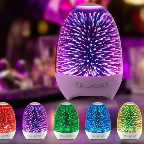 Andowl - Lampada A Led Luce Notte 3d Cassa Bluetooth Integrata Effetto Fuochi Artificio - (1/5)