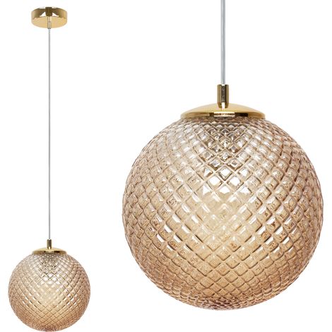 LAMPADA A SOSPENSIONE CANNES 1 PARALUME PIATTO MIELE 20CM E27