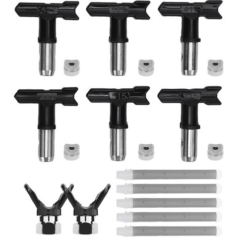 Airless-Sprühdüsen-Set, 211, 315, 417, 515, 517, 523, 5 Filter, 2 Düsenhalter, für die Heimdekoration. (1/5)