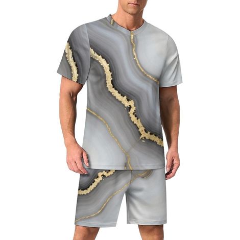 Football Jersey, Men's and Women's Breathable and Quick-Drying T-Shirt, Men's V-Neck Sportswear + Shorts, Football Jersey Set for Pitch, Everyday Wear and Beach (1/5)