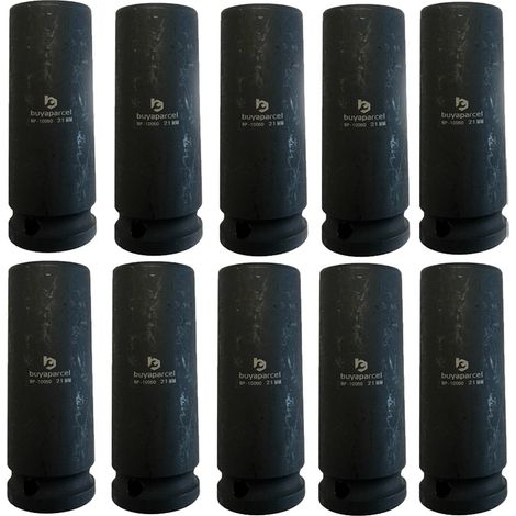 X10 Scaffolders Impact Socket Deep 80mm 1/2"" Square Drive 21mm + Pin Ring (1/5)