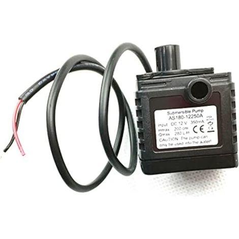 Pompe submersible 12V DC, mini pompe à eau sans balais, faible bruit, débit stable, fonctionnement efficace pour aquariums, bacs à poissons, fontaines de table ou jardins aquatiques (1/3)