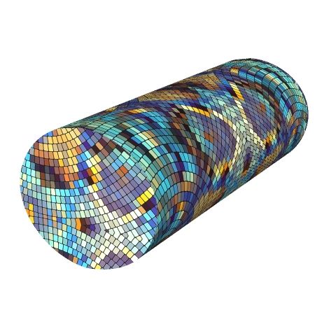 Barcelona-Rollen-Rehabilitationskissen Ø15x40 cm - Samt, Memory-Schaum, zur Nacken- und Rückenstütze, Bertoni (1/5)