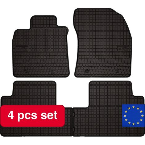 Tapis de voiture en caoutchouc, ajustement personnalisé pour berline de taille moyenne III T27, protection durable, noir (1/5)