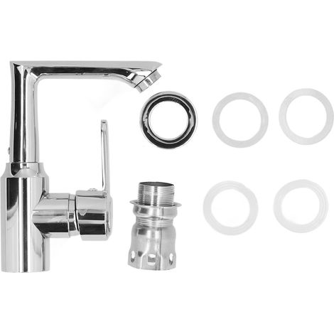 Robinet de lavabo en Rotation à d'eau chaude et froide pour la maison 3/8 360 degrés Acier Inoxydable (1/5)