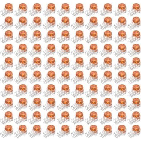Lot de 100 connecteurs Scotchlok UY étanches – 2 ports pour câbles 0.4 à 0.7mm – Remplis de gel d'étanchéité pour extérieur - 100pcs (1/5)