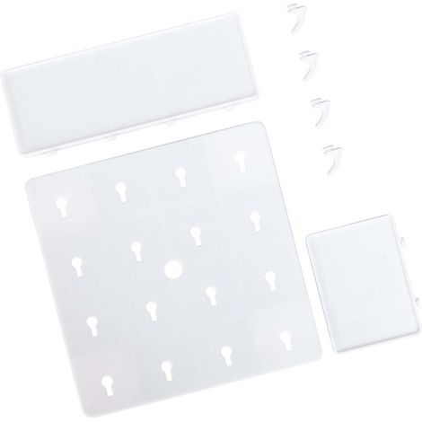 Étagère murale adhésive de chevet, grande capacité de charge, espace de rangement supplémentaire pour chambre d'étudiant, salle de bain, cuisine, blanche (1/5)