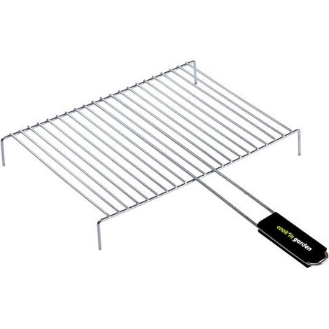 Griglia a piedi semplice 40x30cm 1 manico - COOK IN GARDEN