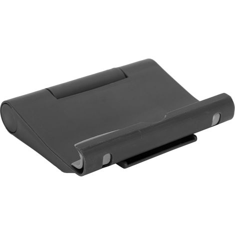 Support de téléphone multifonctionnel pliable, support de bureau portable en plastique pour téléphone portable et tablette, noir (1/5)