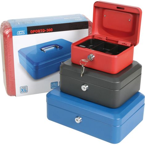 CAJA CAUDAL. C/BAN. ROJO.20x16xh9 CM. - EHLIS