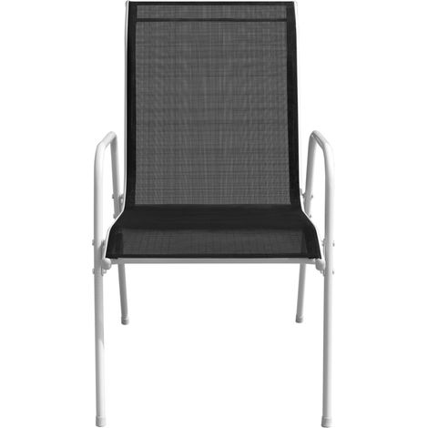 Maison Exclusive - Stapelbare Gartenstühle 2 Stk. Stahl und Texti