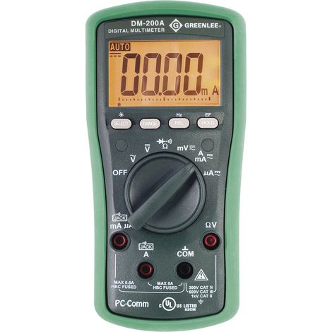 Greenlee DM-200A Hand-Multimeter digital CAT II 1000 V, CAT III 600 V Anzeige (Counts): 6000 (1/2)