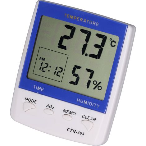 UA608 ABS Thermometer Hygrometer Digitales Großdisplay-Thermometer mit Alarmfunktion Hohe Genauigkeit für die ganze Familie (1/5)
