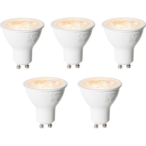 Set of 5 GU10 3-Step Dimmable LED Bulbs 6W 430 lm 2000 - 6000K (1/5)