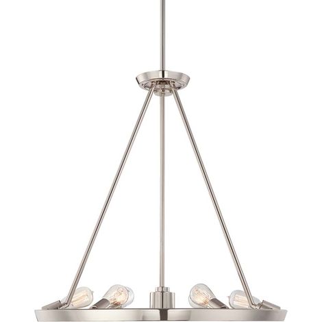 Elstead Theater Row - Lampadario a 6 luci a sospensione in argento imperiale, attacco E27