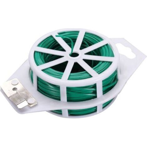 100 m di fascette per piante da giardino, fascette in plastica per piante, filo per innesti per orticoltura, fascette metalliche multiuso (verdi)