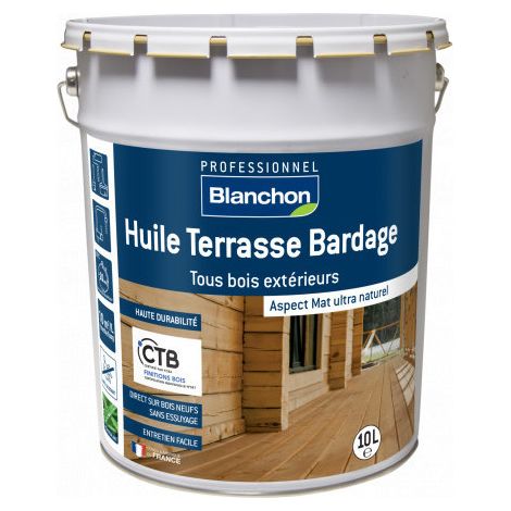 Huile Terrasse Bardage Blanchon Protection Mat Naturel Pour Bois Extérieur - Blanchon