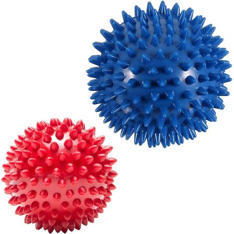Lot de 2 balles de massage pour pieds à picots rigides - Appareil massage voûte plantaire, fasciite plantaire, exercice musculaire (1/5)