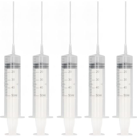 5-teilige Tinten-Nachfüllspritze, 50-ml-Injektor-Zeichenwerkzeug mit Skala für Druckerpatronen (1/5)