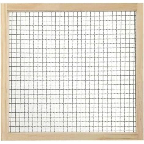 Tamis à terre pour jardinage, Tamis léger en bois pour pierres et compost, Tamis de criblage pour terre, cailloux et compost - Ouverture : 5 mm × 5 mm (1/5)
