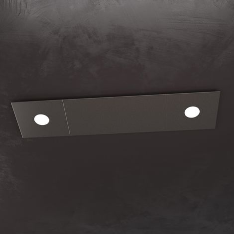 Applique Moderna 4 Moduli Eccentric Metallo Marrone 2 Luci Gx53