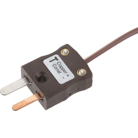 Thermocouple type T, L 2m, +250°C max à Fiche mâle miniature ( Prix pour 1 ) (1/2)