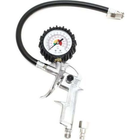 Pistolet de gonflage Air comprimé 0-16 bars Jauge de pression Air Pneu de voiture Moto Pneumatique