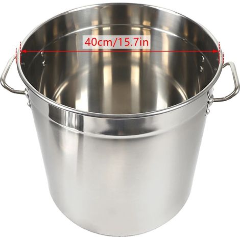 Casserole, capacité de 50L, construction en acier inoxydable, 50L (1/2)