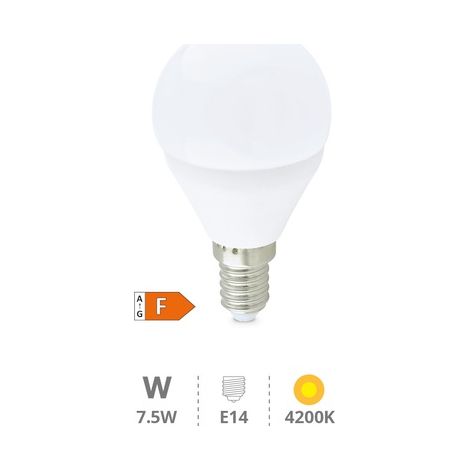 Bombilla LED esférica 6W E27 4200K