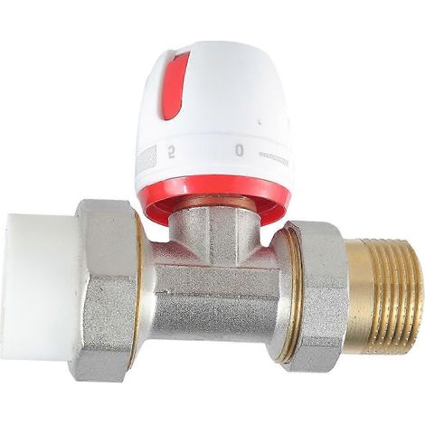 Thermostat de chauffage à contrôle de température réglable, robinetterie de radiateur d'angle pour systèmes de chauffage (1/5)