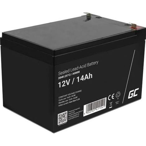 GreenCell® Rechargeable Batterie AGM 12V 14Ah accumulateur au Gel Plomb Cycles sans Entretien VRLA Battery étanche Résistantes (1/4)